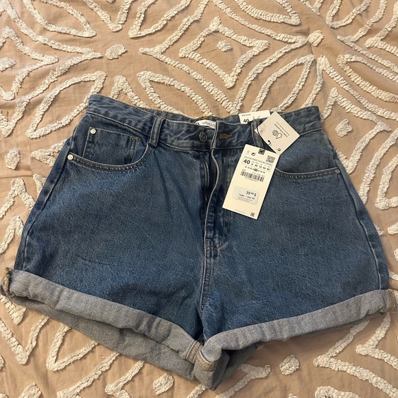 NWT Zara mom jean shorts sz 8 - Picture 7 of 7